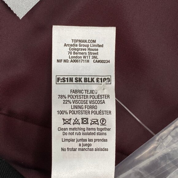 Topman Black Button Classic Blazer | Size 34 - Picture 5 of 6